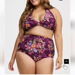 Floral Purple Bikini Set